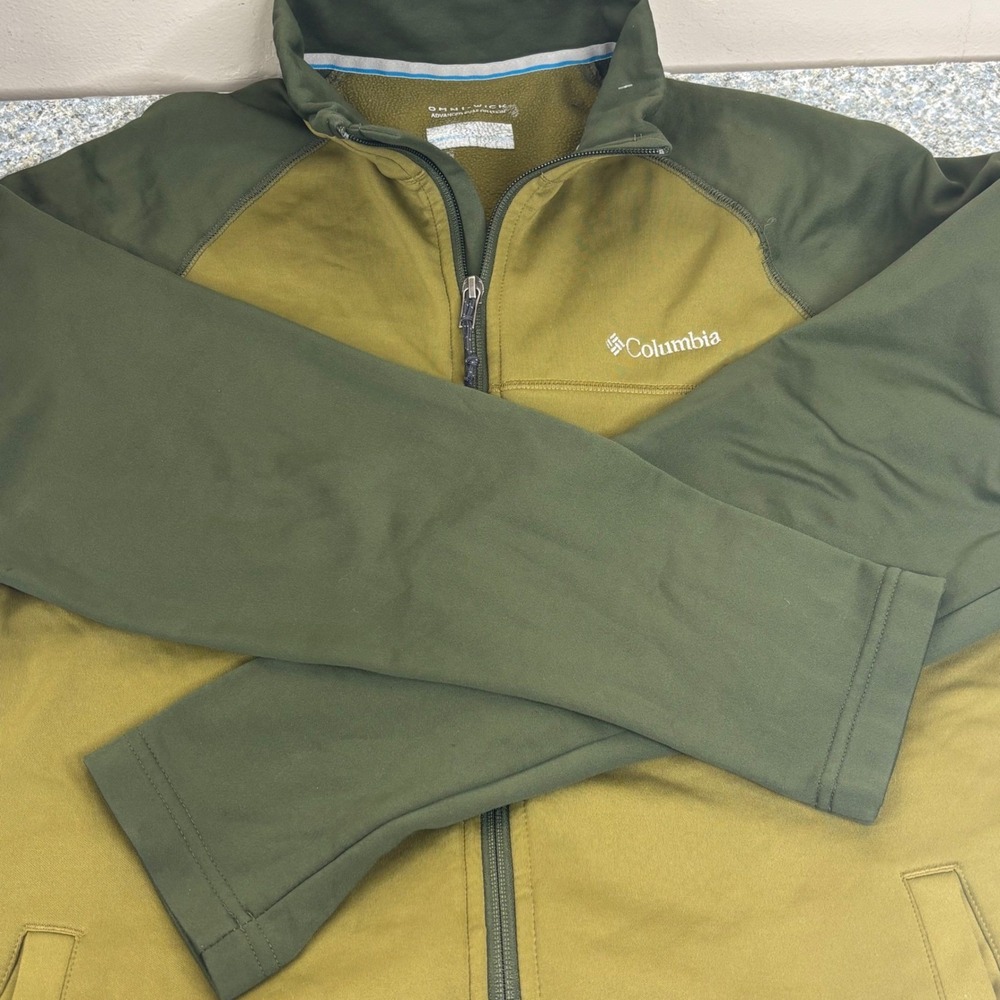 Columbia Jacket Omni-Wick Full Zip Mens Large Green Polyester Fleece AM6672 - Picture 3 of 11